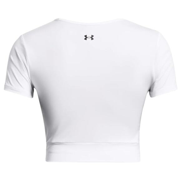 Under Armour Wmn Motion Crossover Short Sleeve Crop Top Size US M White - Picture 4 of 5